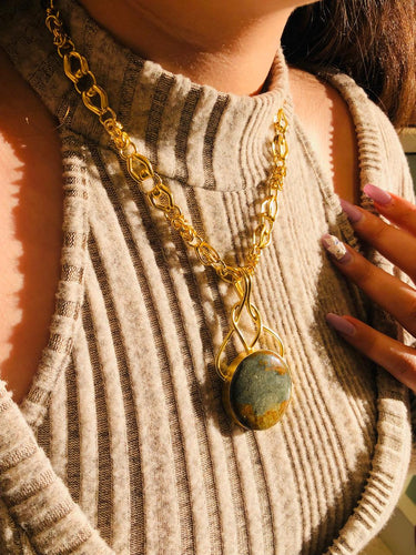 Round Turquoise Long Chain